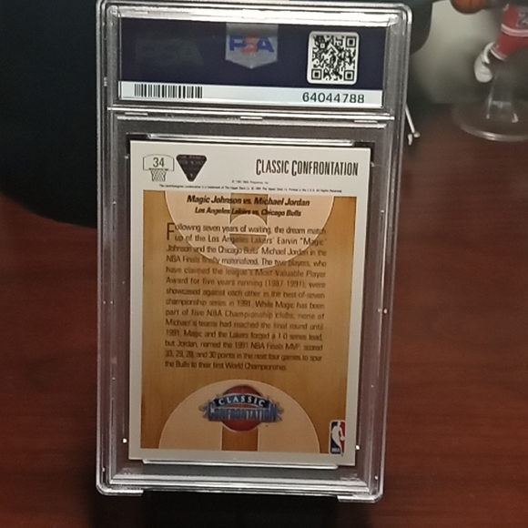 91 Upper Deck Jordan vs Magic #34 PSA 7 - Picture 2 of 2